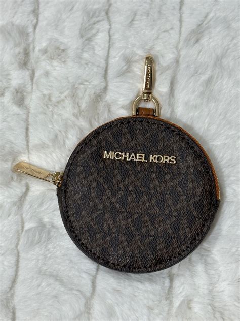 michael kors logo coin purse|Michael Kors round coin purse.